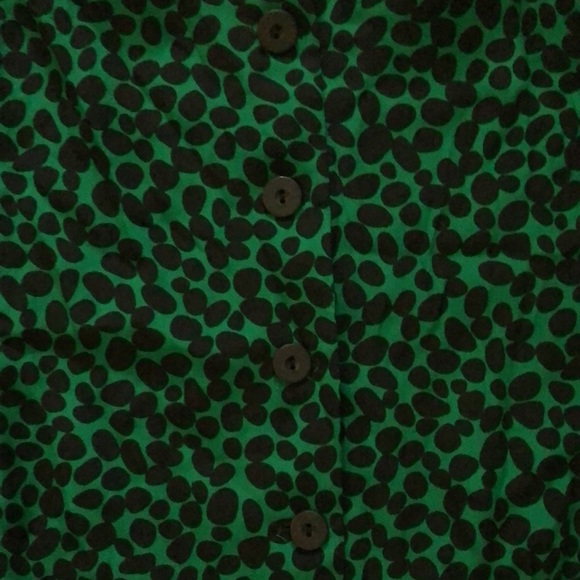 VTG Emerald Green Cheetah Print Dress, Size S, by MENU - Picture 9 of 11